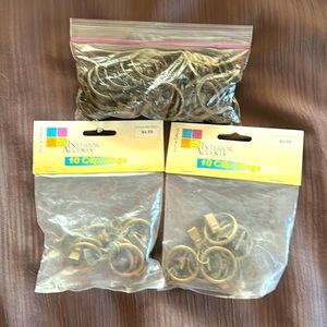 Drapery clip rings. Bundle of 38 drapery rings.
